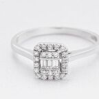 0.17 Karat Baget Pırlanta Yüzük  (E-F VS)